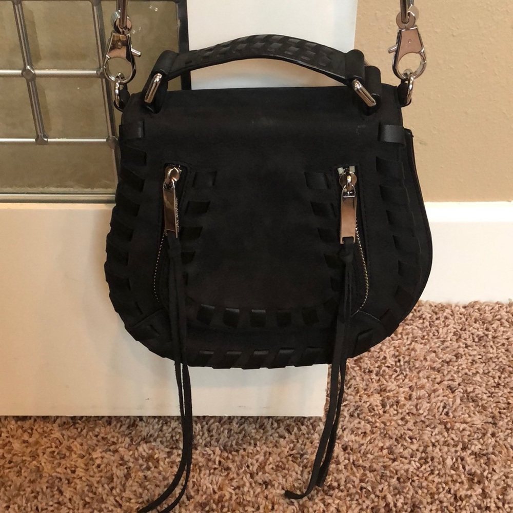 Rebecca Minkoff black leather cross body bag